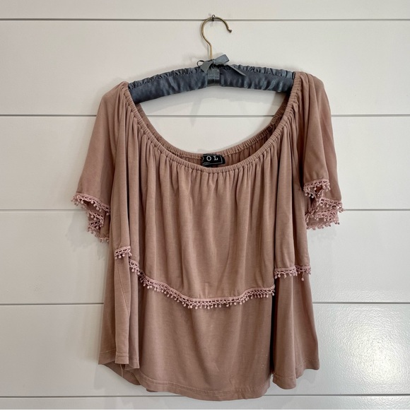 Off the Shoulder Boho Top (M) - Picture 1 of 8